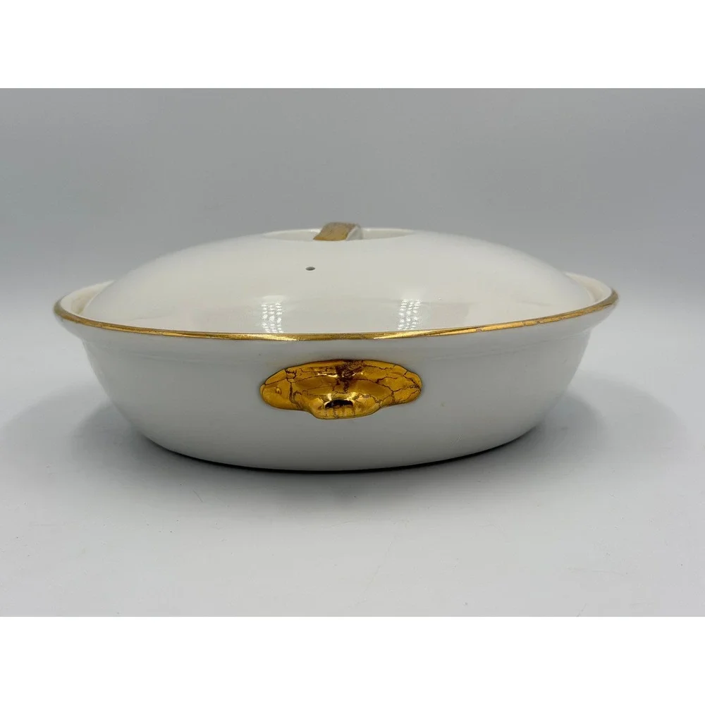 Royal‎ Worcester Evesham Gold Covered Casserole Dish Shape 22 Size 3